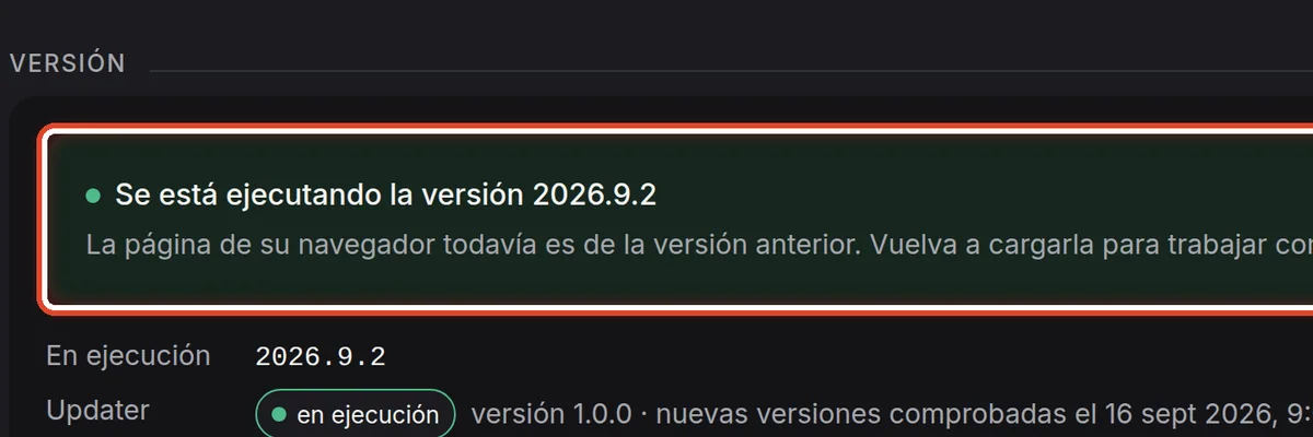 De cerca: Cargar la nueva versión