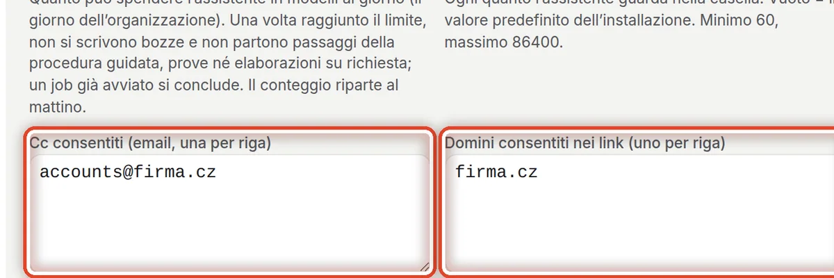 Da vicino – Cc, domini e moduli consentiti