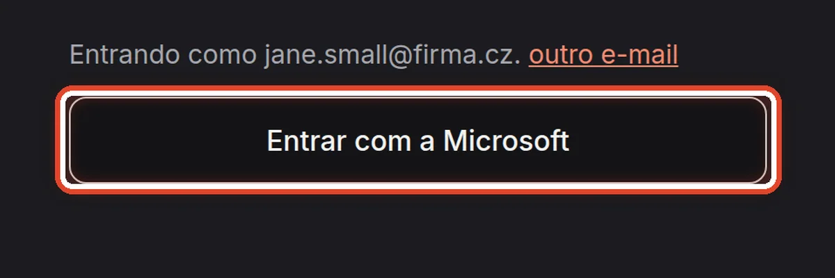De perto – Entre com a conta da sua organização