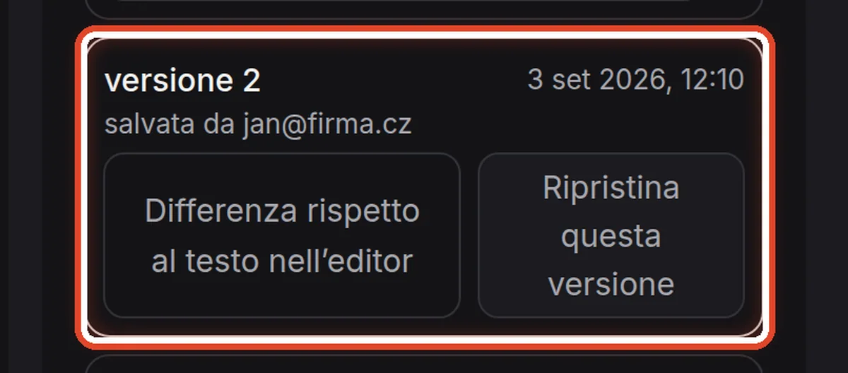 Da vicino – Cronologia delle versioni