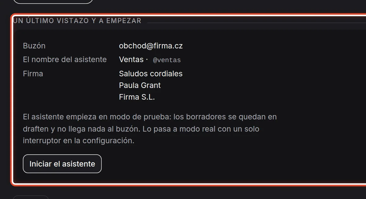 De cerca: Inicie el asistente