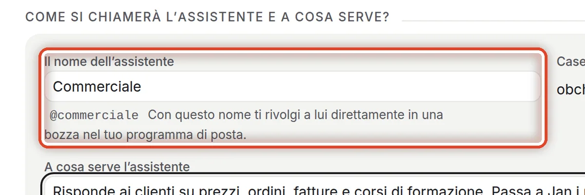 Da vicino – Dai un nome all’assistente