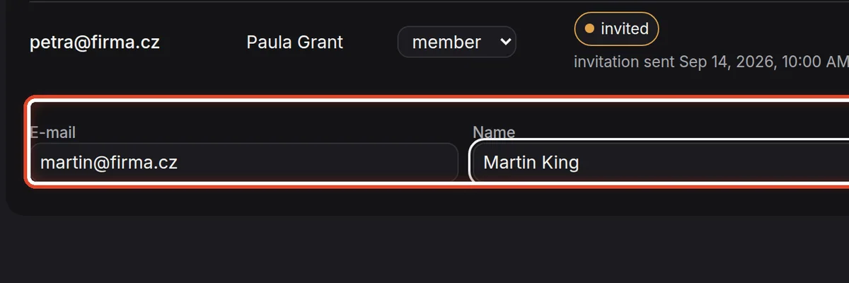 Close up — Add a member