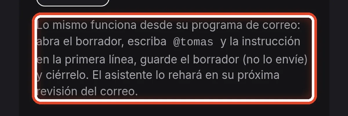 De cerca: Lo mismo desde su programa de correo