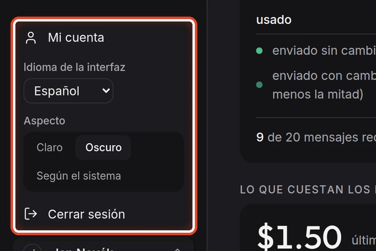 De cerca: Su cuenta