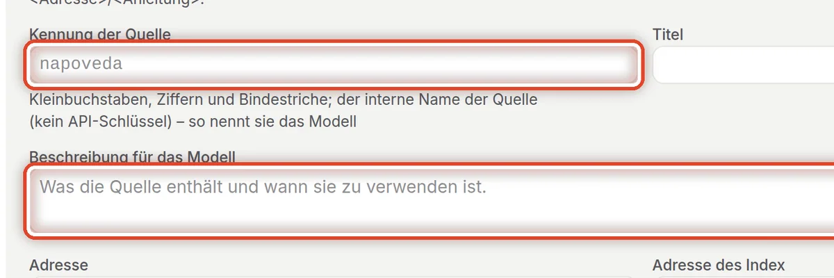 Nahaufnahme – Kennung und Beschreibung
