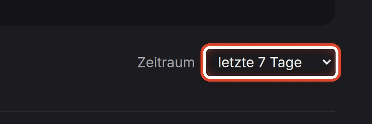 Nahaufnahme – Den Zeitraum wählen