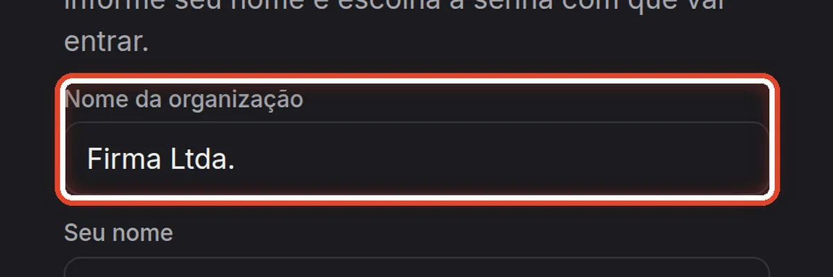 De perto – Abra o link de criação