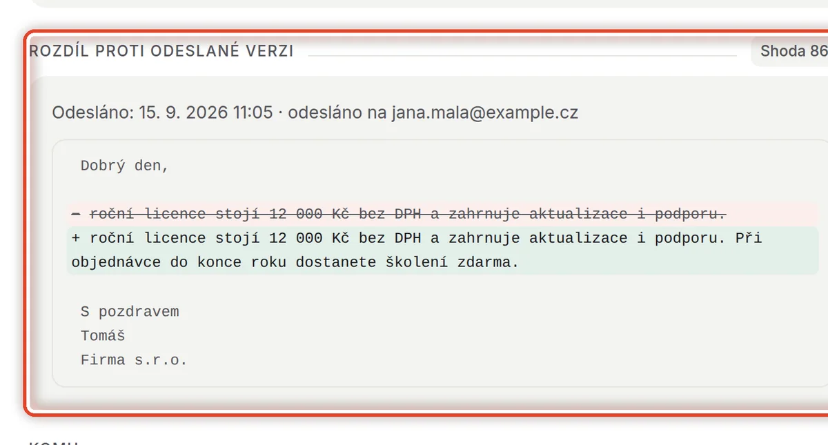 Detail — Co jste v konceptu změnili