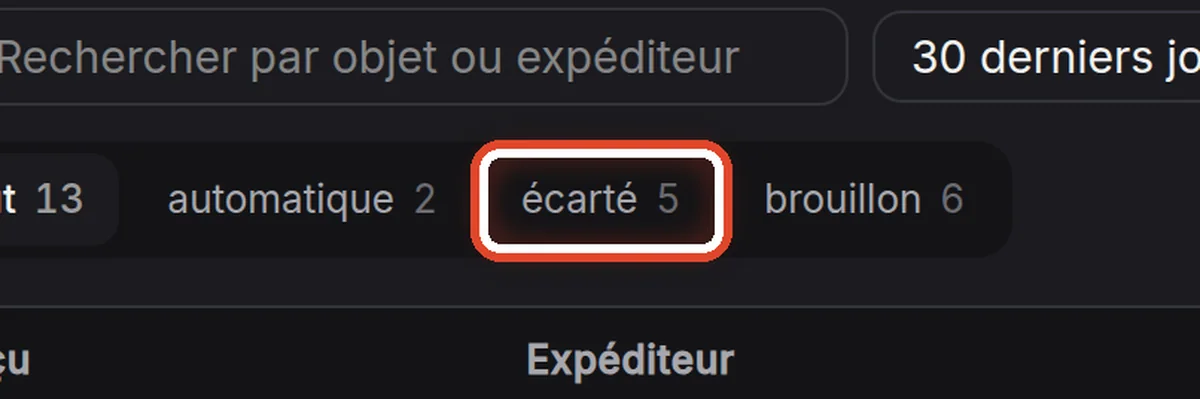 Gros plan – Vérifier ce que l’assistant a écarté