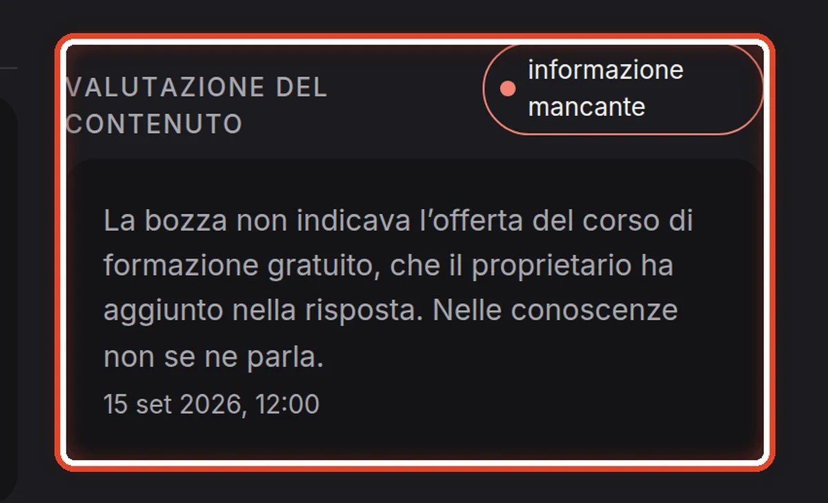 Da vicino – Perché hai modificato la bozza