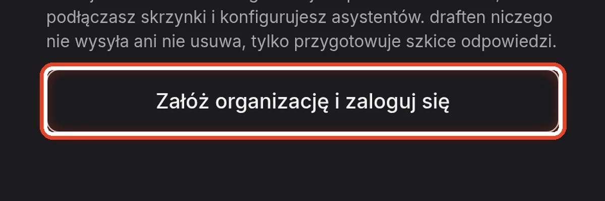 Zbliżenie – Załóż organizację