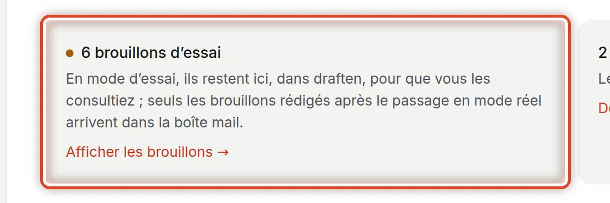 Gros plan – Les brouillons d’essai