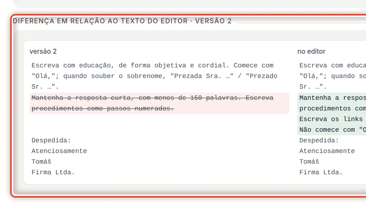 De perto – A comparação