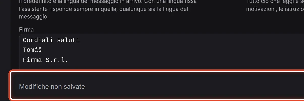 Da vicino – Salva le modifiche