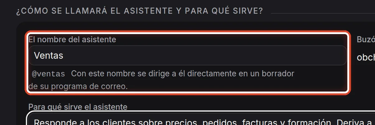 De cerca: Ponga nombre al asistente