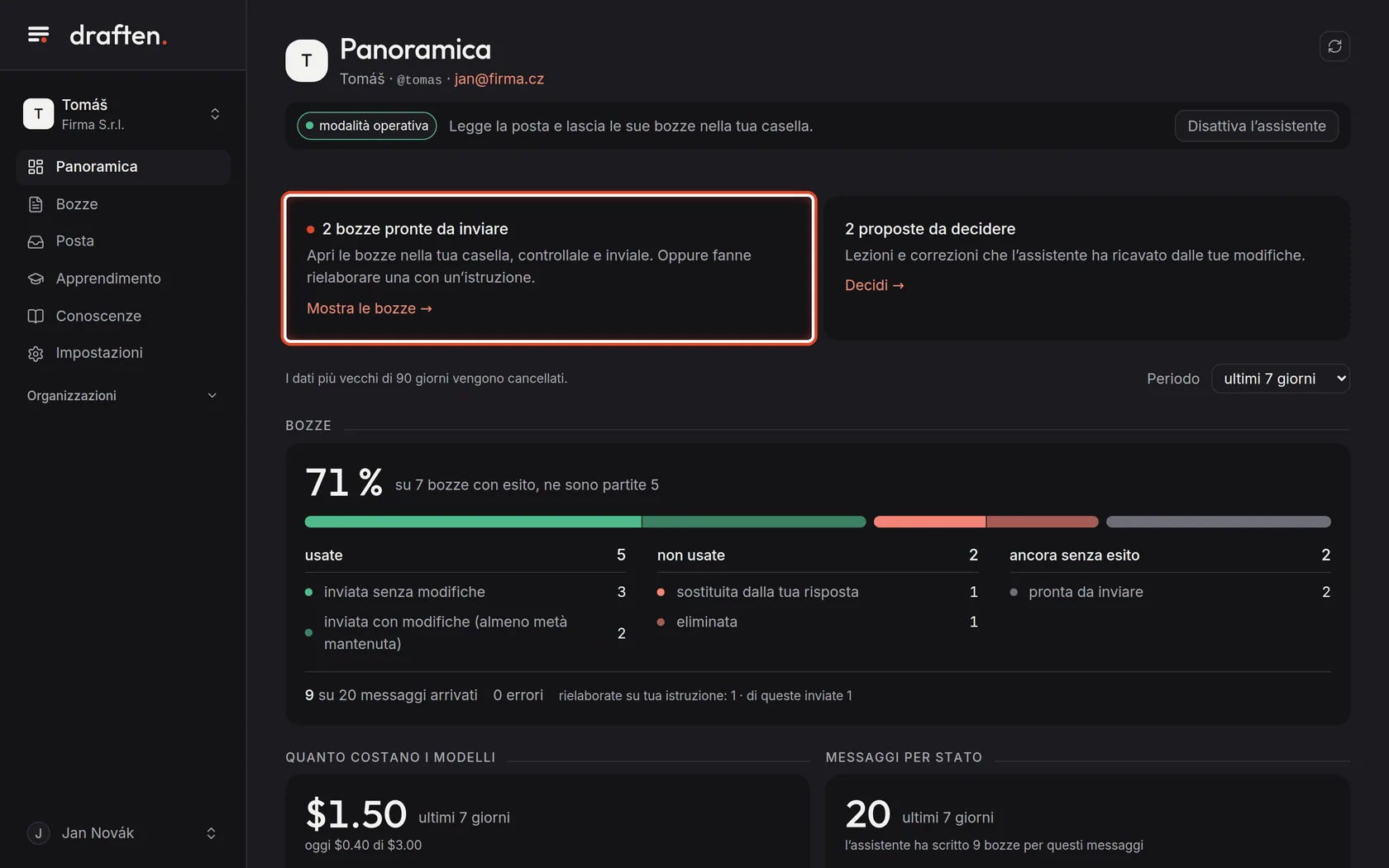 Screenshot del passo 1