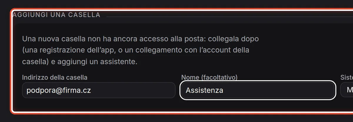 Da vicino – Aggiungi una casella