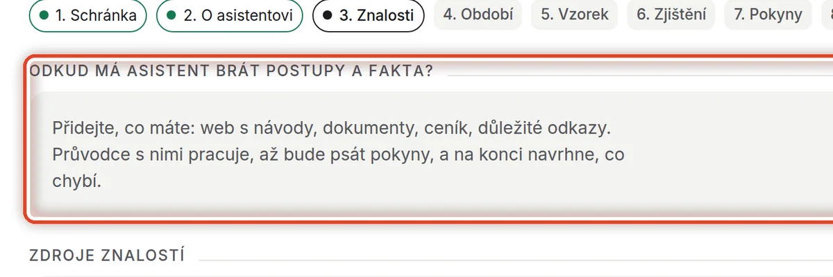 Detail — Přidejte zdroje znalostí