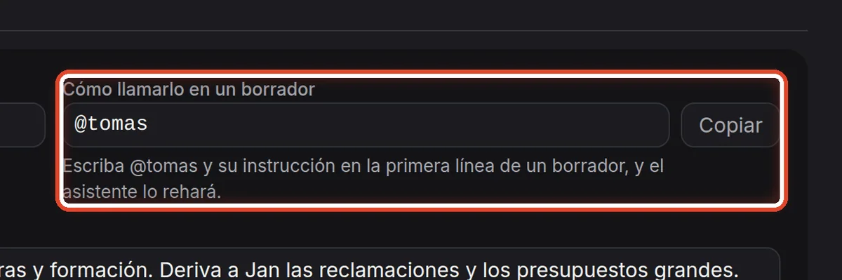 De cerca: Cómo llamarlo en un borrador