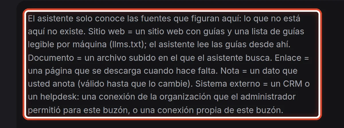 De cerca: El asistente solo sabe lo que hay aquí
