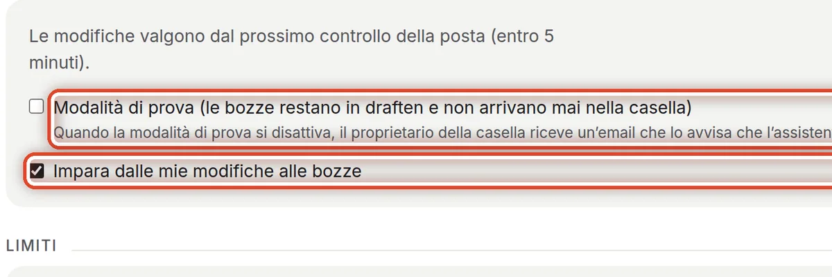 Da vicino – Modalità di prova e apprendimento