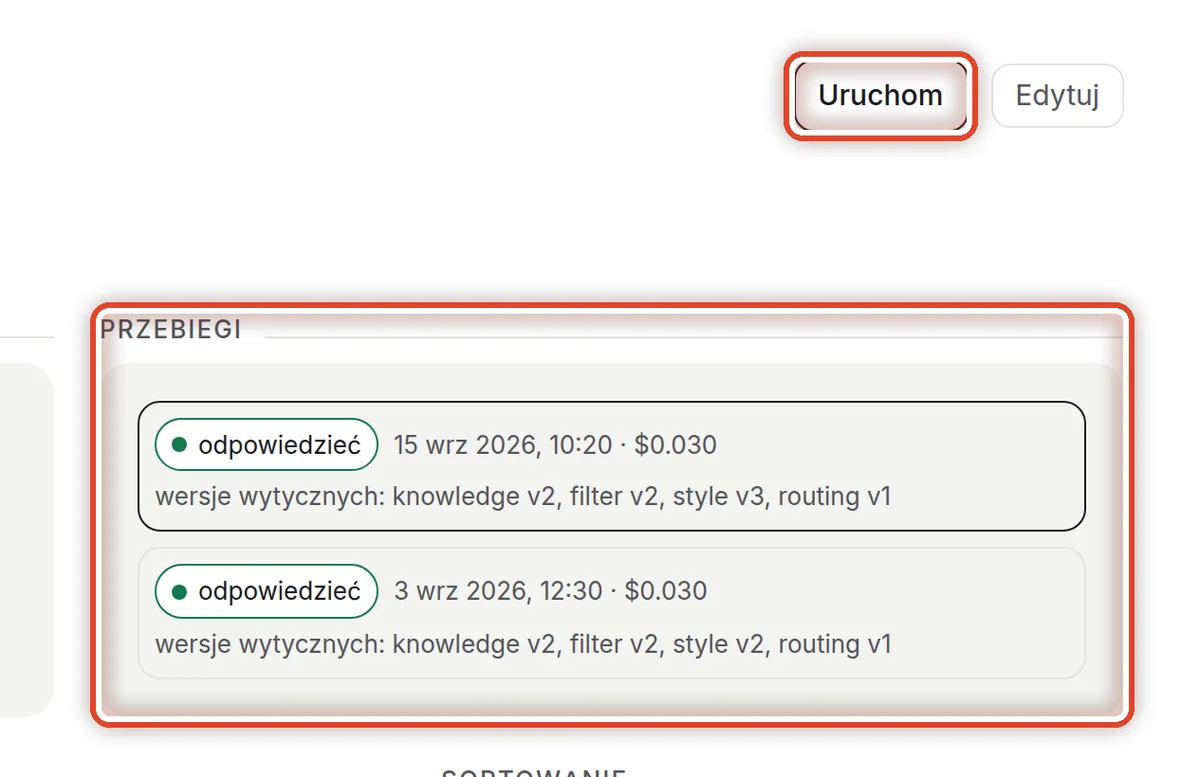 Zbliżenie – Wiadomość i jej przebiegi