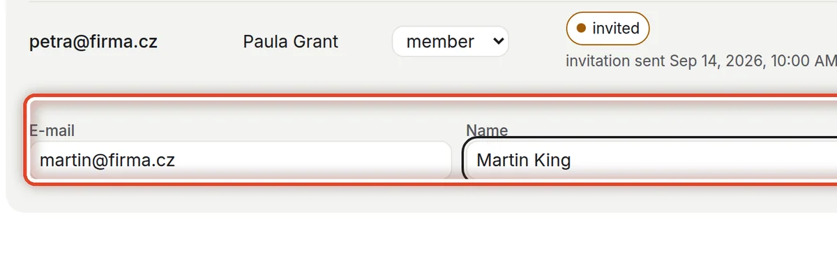 Close up — Add a member