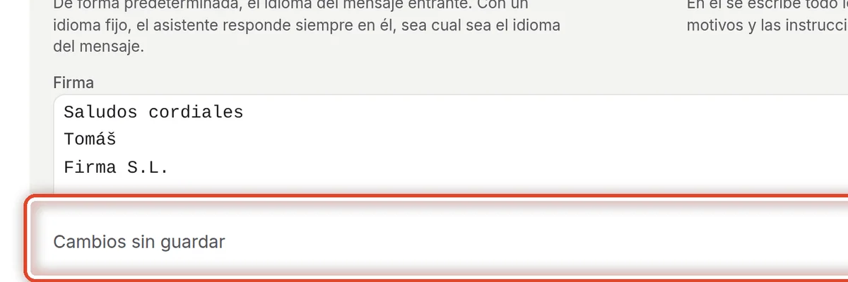De cerca: Guarde los cambios