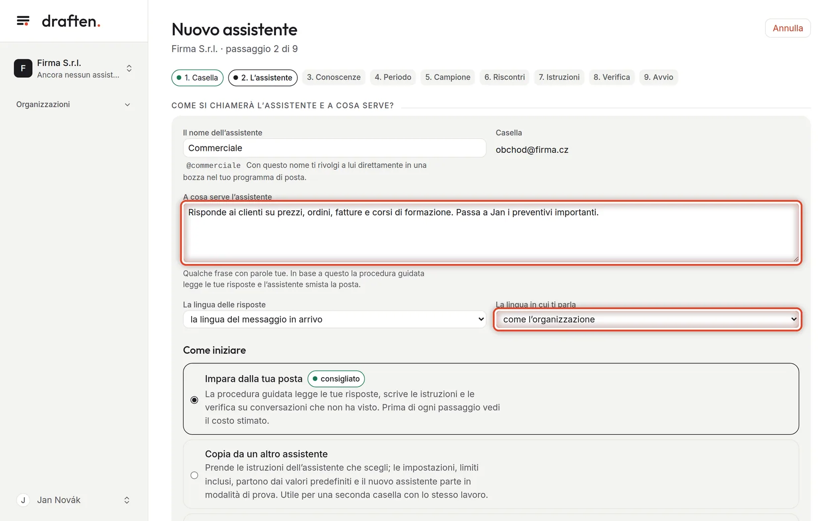 Screenshot del passo 4