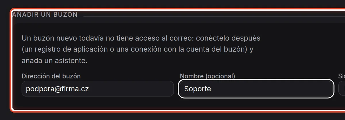 De cerca: Añadir un buzón