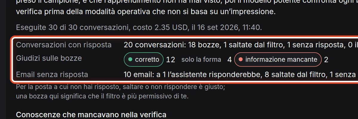 Da vicino – Leggi il risultato della verifica