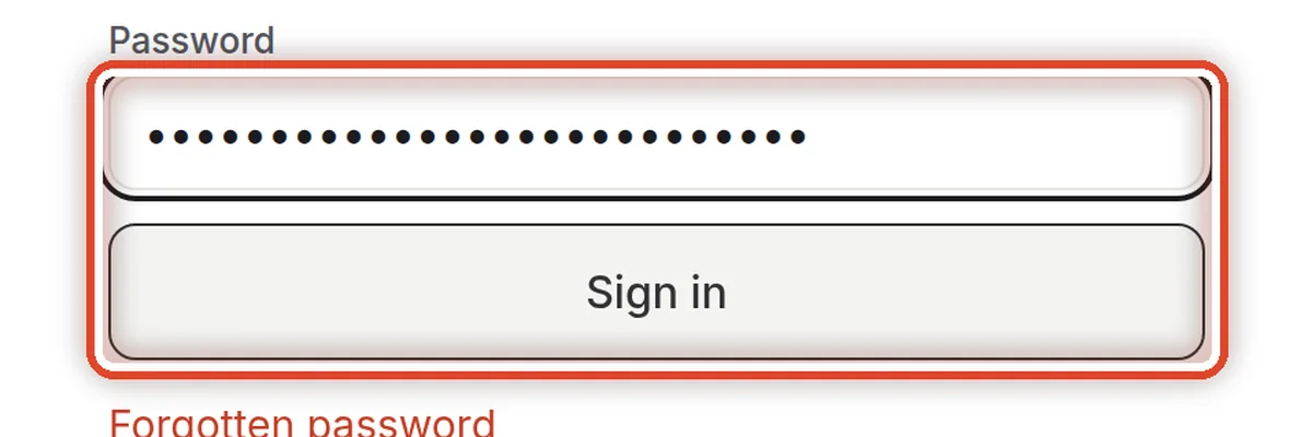 Close up — Or enter your password