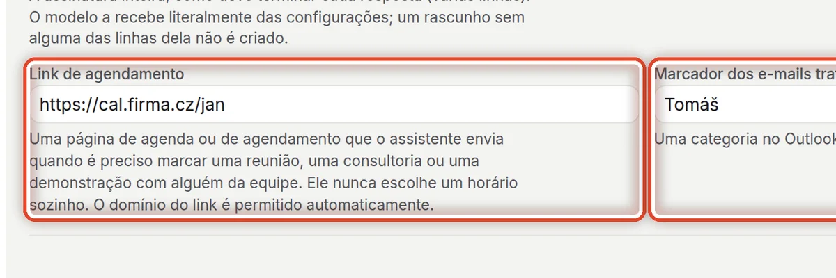 De perto – Link de agendamento e marcador