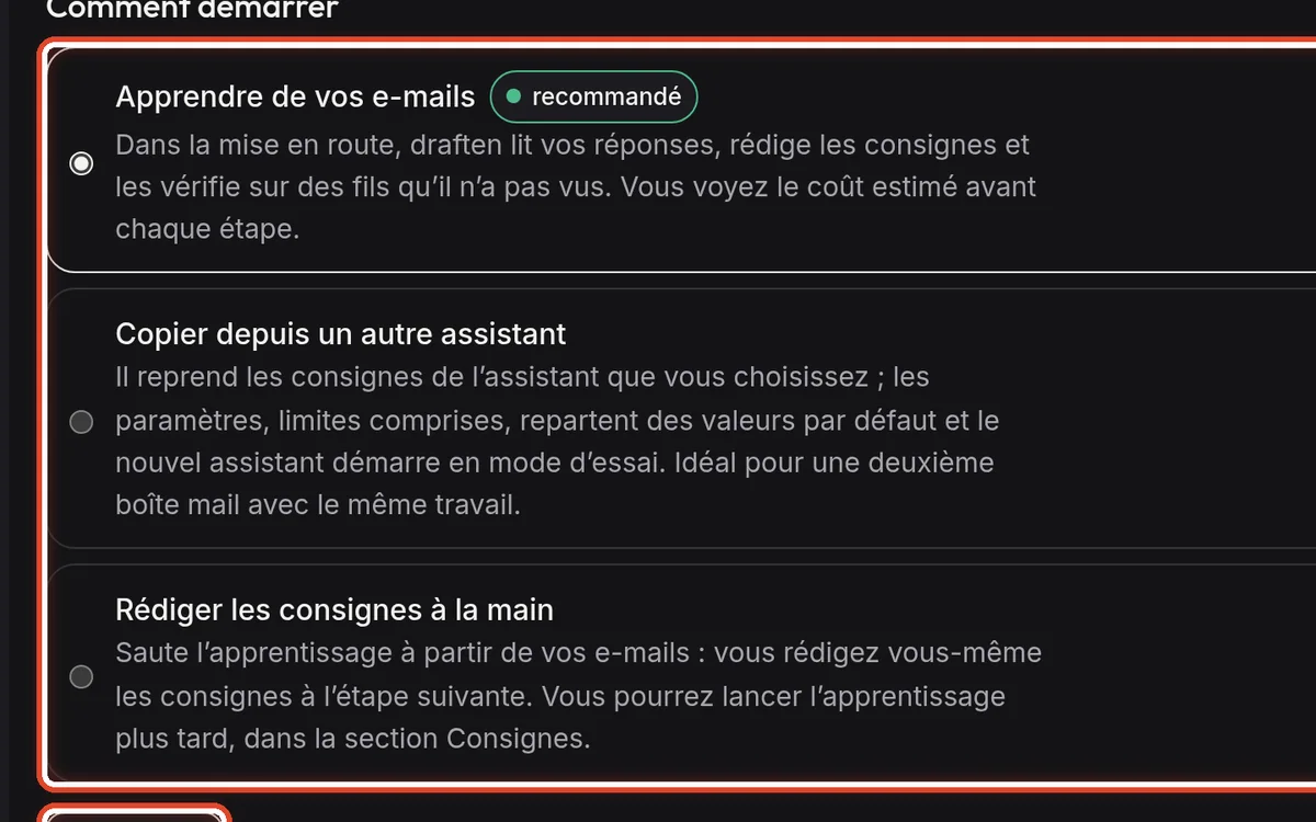 Gros plan – Choisir comment démarrer