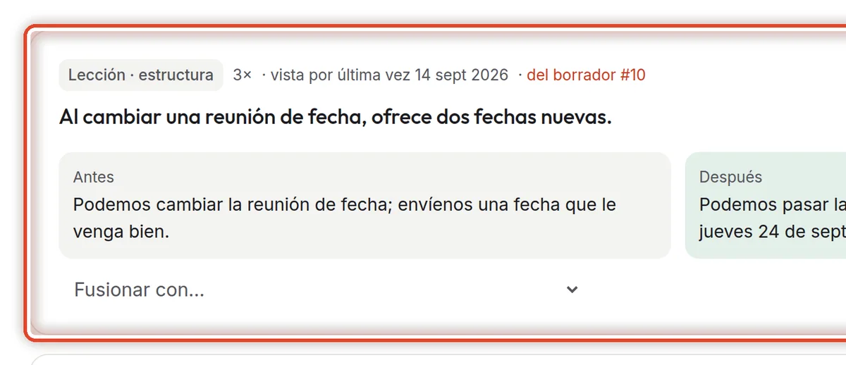 De cerca: Una lección propuesta