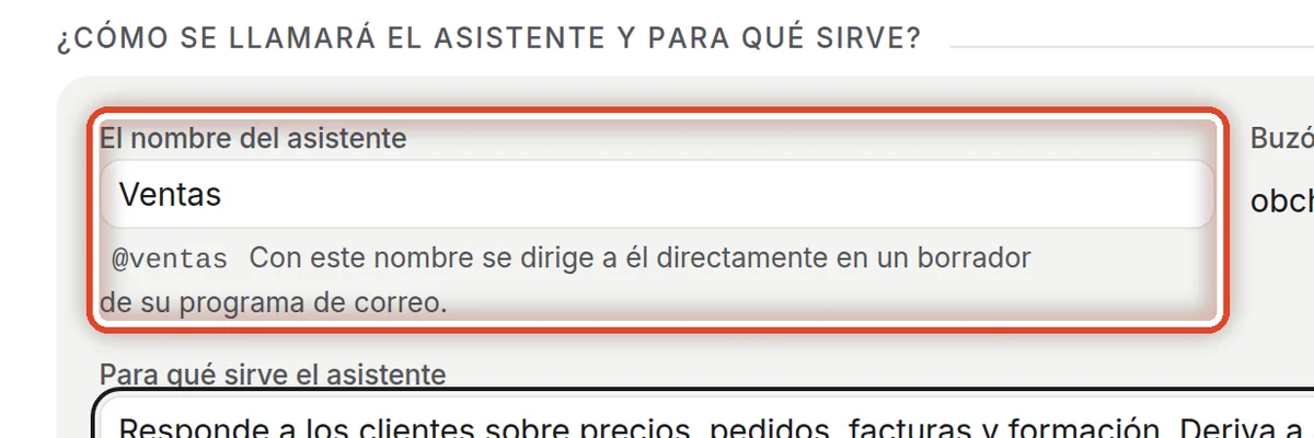 De cerca: Ponga nombre al asistente