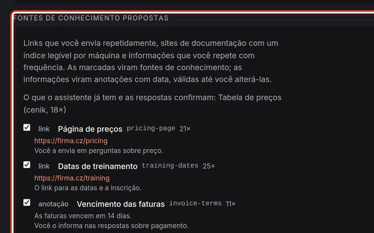 De perto – Escolha as fontes propostas
